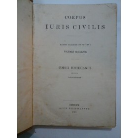 CORPUS  IURIS  CIVILIS  - CODEX  IUSTINIANUS   volumen secundum